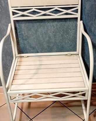 Sedia in ferro e legno 