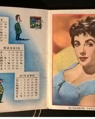 Calendarietto da barbiere cinema 1956