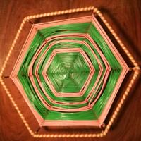 Cestino porta frutta vintage intreccio scoubidou