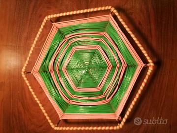 Cestino porta frutta vintage intreccio scoubidou