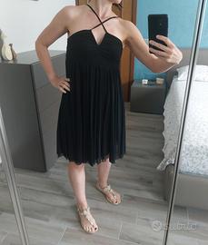 Abito nero in chiffon 