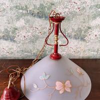 Lampadario Vintage Satinato con decori Farfalle