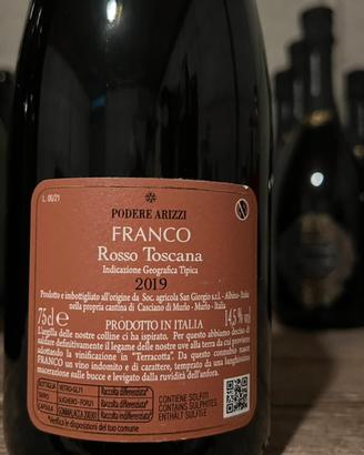 Bottiglia vino rosso