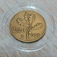 20 Lire Italia 1957 – Modello “Quercia” 