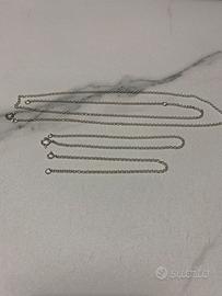Collana e braccialetto in argento 925.