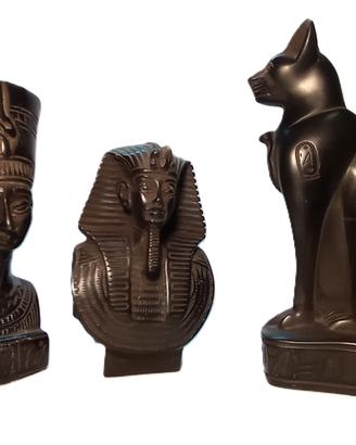 Statuette Egizie Nefertiti, Tutankhamon, Bastet