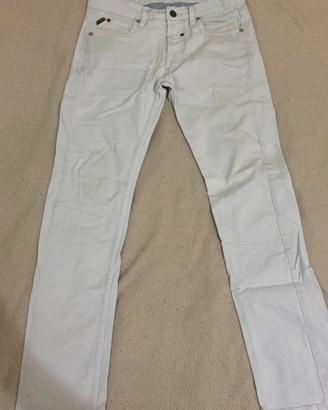 Jeans bianchi cotton e silk