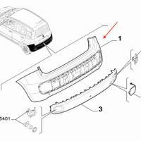 Paraurti posteriore originale fiat panda