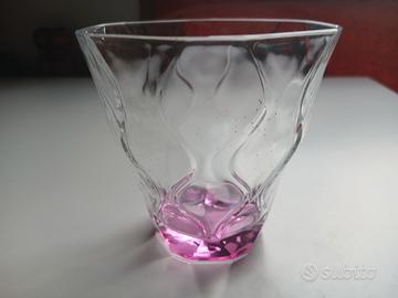  6 bicchieri  in cristallo  rosa 