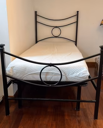 Letto singolo completo 80x190 stile ferro battuto