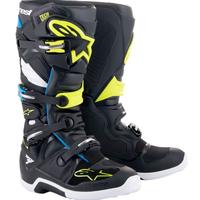 Stivali Alpinestars Tech 7 Nero Blu Giallo Fluo