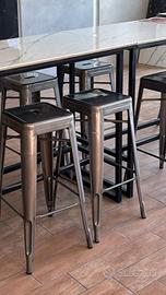 n. 8 sgabelli in alluminio 40x80