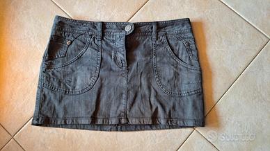 Mini gonna Sisley jeans nero tg. 40