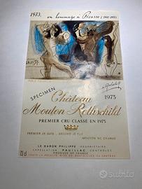 Etichetta Mouton Rothschild 1973 PICASSO