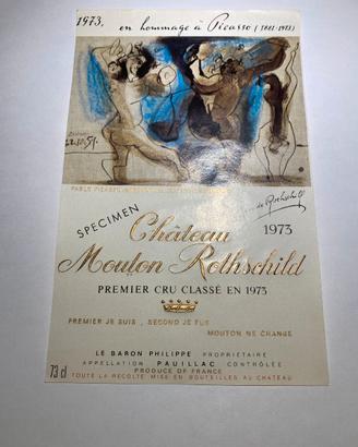 Etichetta Mouton Rothschild 1973 PICASSO