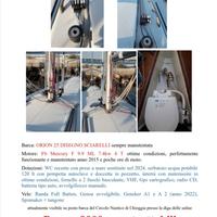 Barca a vela completa di motore vele e accessori