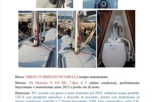 Barca a vela completa di motore vele e accessori