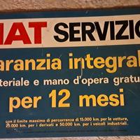 Insegna Fiat vintage smaltata 