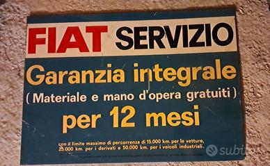 Insegna Fiat vintage smaltata 