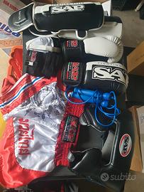 Set completo da Kickboxing Sap bambino + borsone