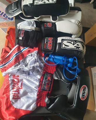 Set completo da Kickboxing Sap bambino + borsone