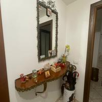 Mensola e specchio in ferro battuto