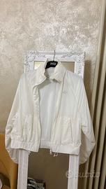 Lacoste giacca donna bianca nylon - taglia 36