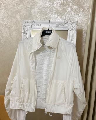 Lacoste giacca donna bianca nylon - taglia 36