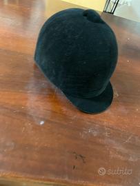 Cap equitazione velluto nero