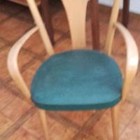 Sedia/poltroncina in legno e pelle