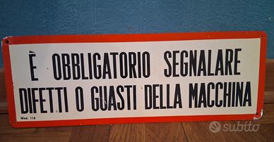 Cartello guasti della macchina 