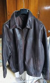 giaccone in pelle marrone