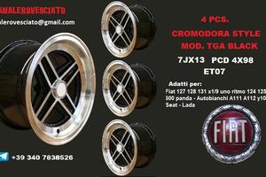 Cromodora TGA NERI 7X13 4x98 Autobianchi FIAT