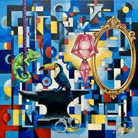 Quadro Moderno Astratto - 60x60