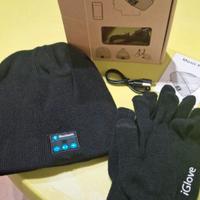 tecnologici Bluetooth cappello e guanti nuovi 