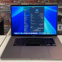 Macbook Pro 16" 2019 16gb ram/512gb ssd i7