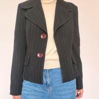 Giacca gessata blazer avvitato