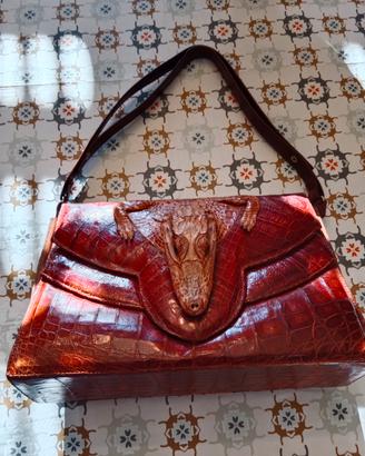 Borsa vintage di coccodrillo 