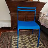 6 sedie IKEA nuove impilabili in metallo blu