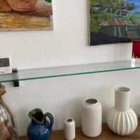 2 mensole in vetro temperato