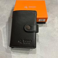 Portafogli/portatessere in vera pelle per donna