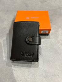 Portafogli/portatessere in vera pelle per donna