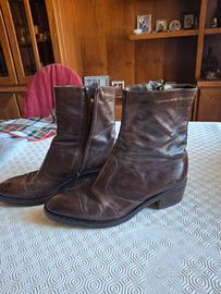 stivaletti da UOMO in vera pelle marrone n° 41