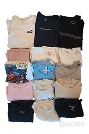 Lotto 15 t-shirt taglia S varie marche