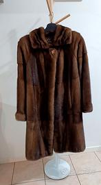 Pelliccia di vero visone marrone vintage