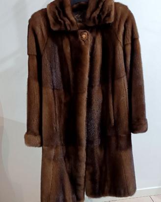 Pelliccia di vero visone marrone vintage