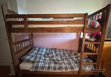 Letto a castello in legno