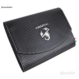 PORTA LIBRETTO ABARTH CARBON LOOK