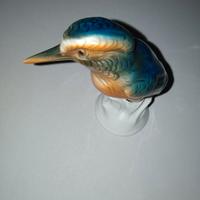 Statua Porcellana Uccello Martin Pescatore