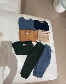 Set pantaloni e maglie garzate bimbo 12-18